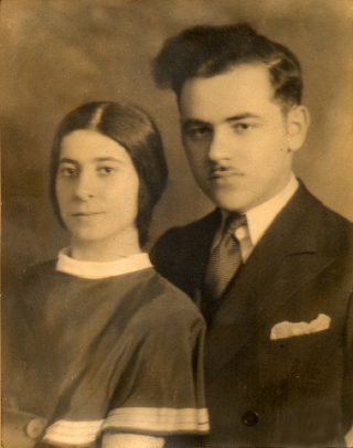 Sam and Sylvia, soon after their marriage